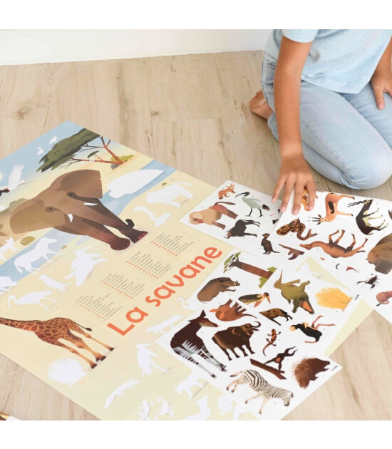 Poppik Discovery Sticker Poster // Savannah