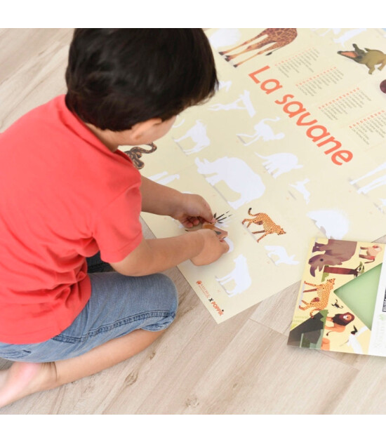 Poppik Discovery Sticker Poster // Savannah