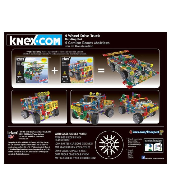 K'Nex K’Nex 4 Çeker Kamyon (Motorlu) Building Set Knex 11414           