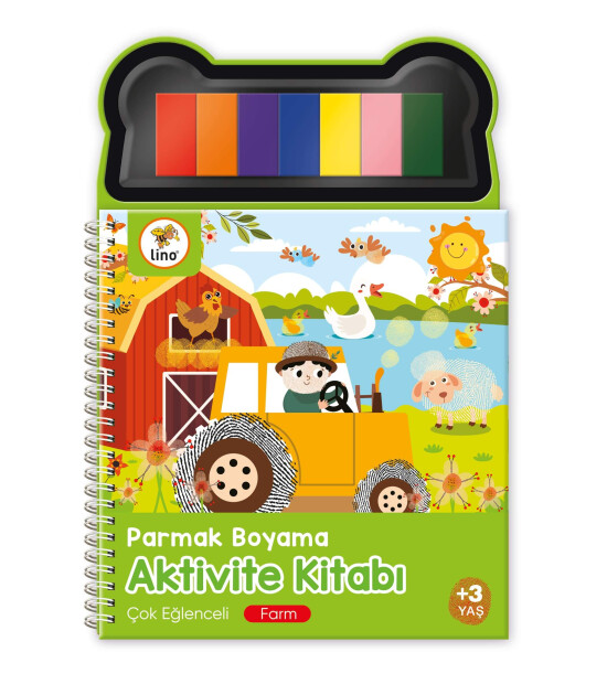 Lino Parmak Boyama Aktivite Kitabı // Farm