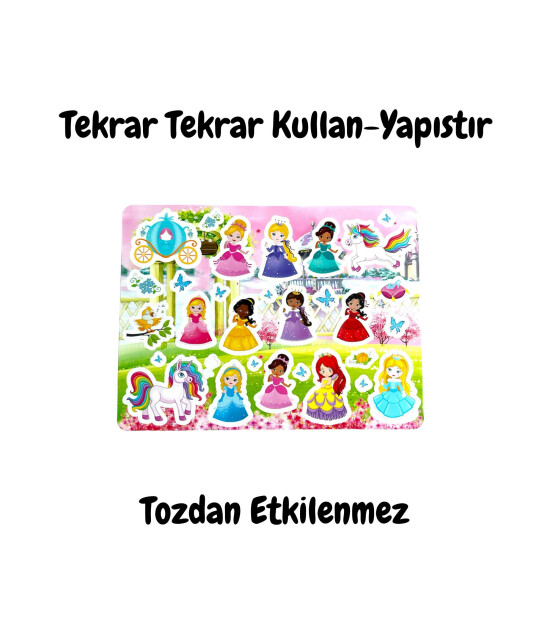 Lino Reusable Tak Çıkar Sticker Kitabı // Princess Garden