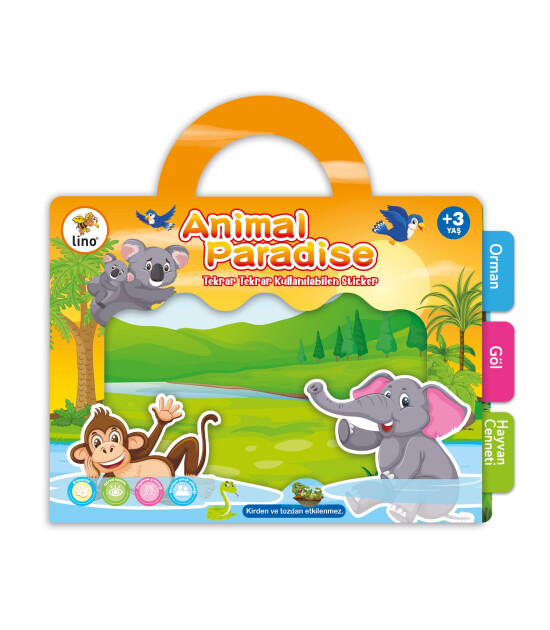 Lino Reusable Tak Çıkar Sticker Kitabı // Animal Paradise