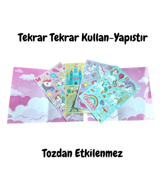 Lino Reusable Tak Çıkar Sticker Kitabı // Unicorns