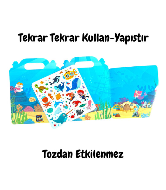 Lino Reusable Tak Çıkar Sticker Kitabı // Ocean Animals