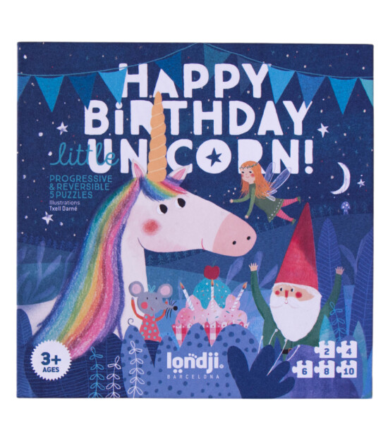 Londji Puzzle // Happy Birthday Unicorn (2-4-6-8-10 Parça)