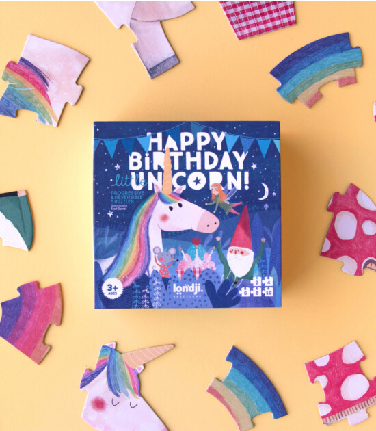 Londji Puzzle // Happy Birthday Unicorn (2-4-6-8-10 Parça)