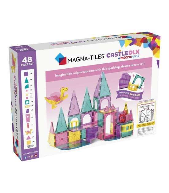 Magna-Tiles Castle DLX + microMAGS (48 Parça) // Prenses Şatosu