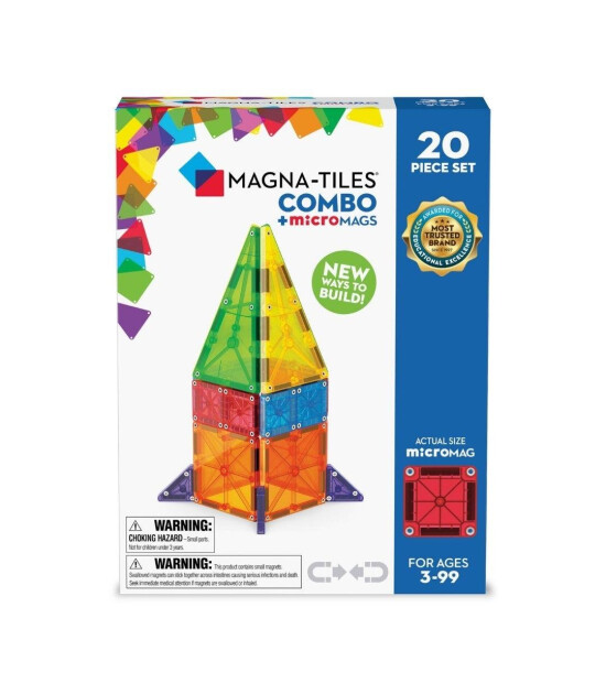 Magna-Tiles Combo + microMAGS (20 Parça)