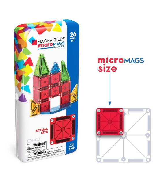 Magna-Tiles microMAGS  (26 Parça) // Seyahat Seti