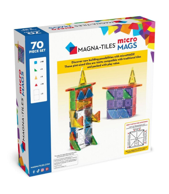 Magna-Tiles microMAGS (70 Parça)