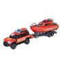 Majorette Land Rover Fire Rescue + Boat