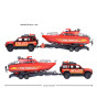 Majorette Land Rover Fire Rescue + Boat