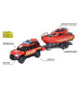 Majorette Land Rover Fire Rescue + Boat