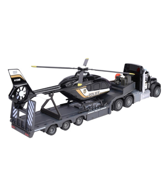 Majorette Mack Truck + Police Helicopter