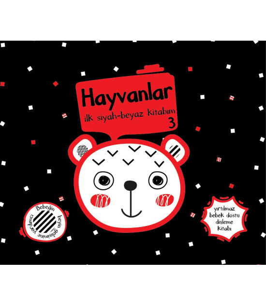 Megakids Yayıncılık Yırtılmaz Kitap: Hayvanlar 3 İlk Siyah-Beyaz Kitabım