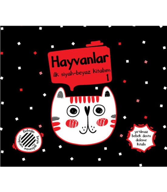 Megakids Yayıncılık Yırtılmaz Kitap: Hayvanlar 1 İlk Siyah-Beyaz Kitabım