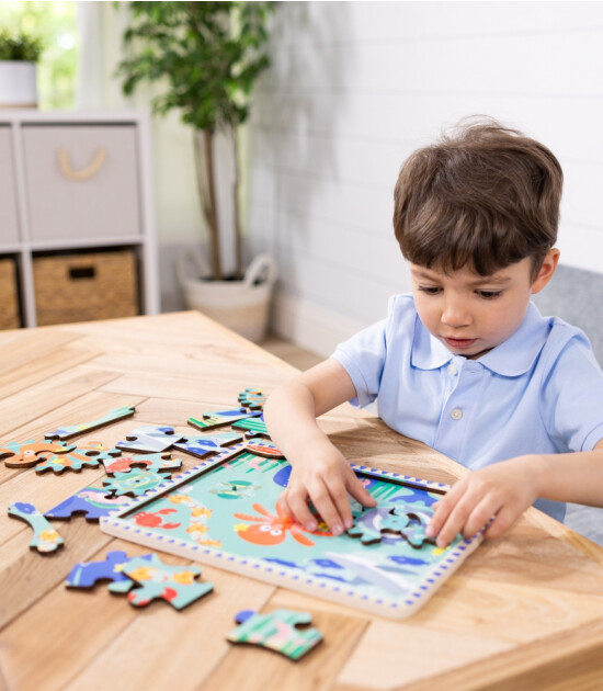 Melissa & Doug Ahşap Dişli Yapboz (18 Parça) // Denizaltı