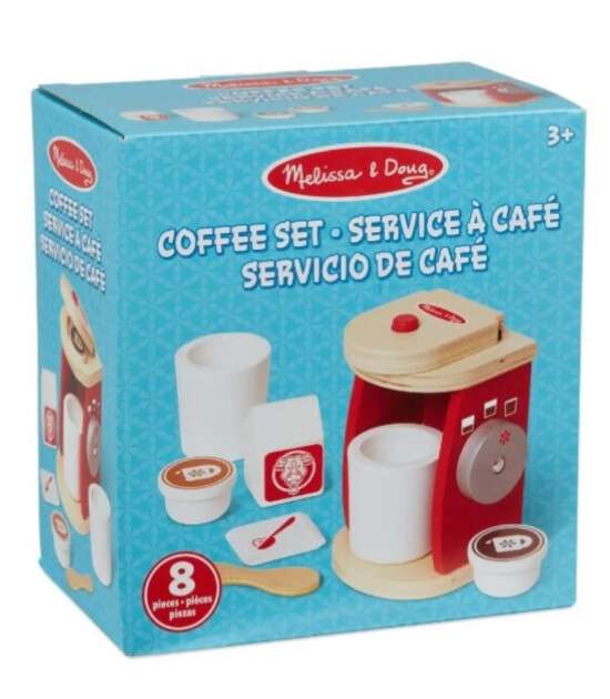 Melissa & Doug Ahşap Kahve Makinesi ve Servis Seti