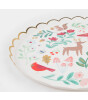 Meri Meri - Winter Woodland Dinner Plates - Orman Tabak (L) (8'li)