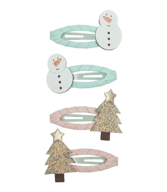 Mimi & Lula Saç Toka Set (4 Adet) // Snowman