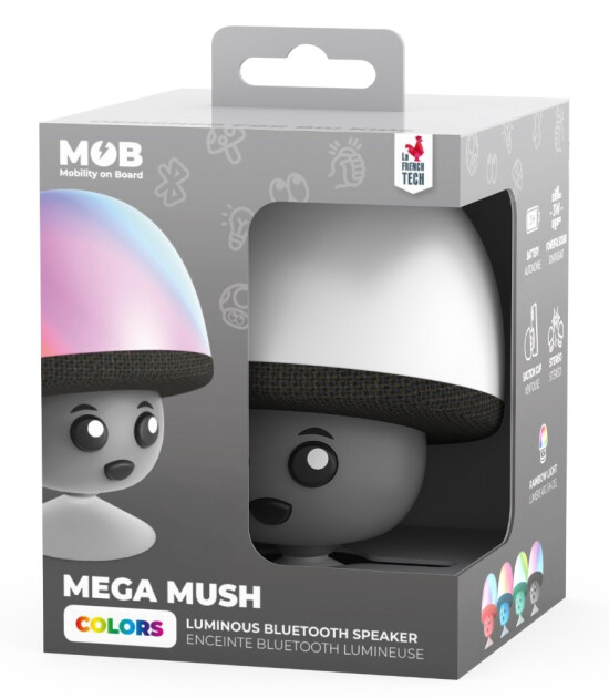 MOB Mega Mush Işıklı Bluetooth Hoparlör // Siyah