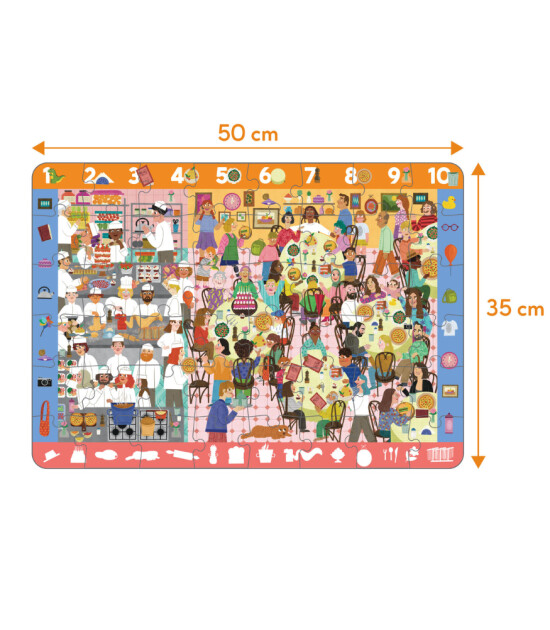 Moritoys Brain Trainer Puzzle // Busy Restaurant (48 Parça)