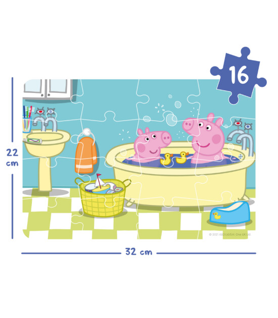 moritoys Peppa Pig Progressive Puzzle // A Happy Day (12 - 16- 24 Parça)