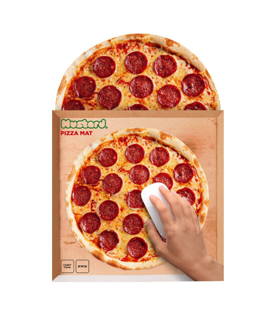 Mustard Pizza Mouse Pad