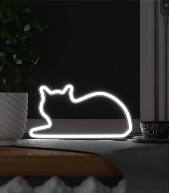 Mustard Cat Led Işık