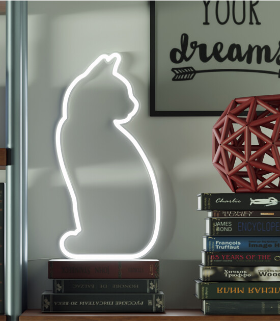 Mustard Cat Led Işık