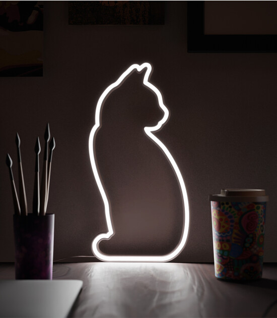 Mustard Cat Led Işık