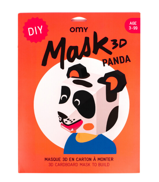 OMY XXL Karton 3D Maske // Panda