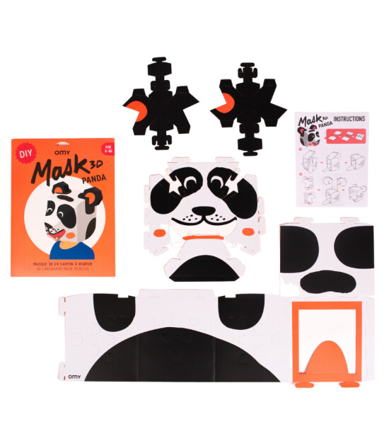 OMY XXL Karton 3D Maske // Panda