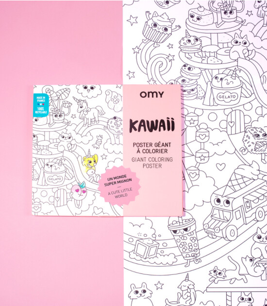 OMY Coloring Poster - Boyama Posteri // Kawaii