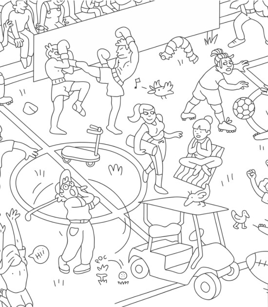 OMY Coloring Poster - Boyama Posteri // Sports Club