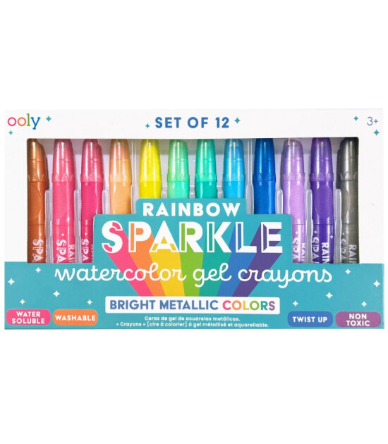 Ooly Body Rainbow Sparkle Sulu Boya Efektli Metalik Jel Boya (12 Adet)