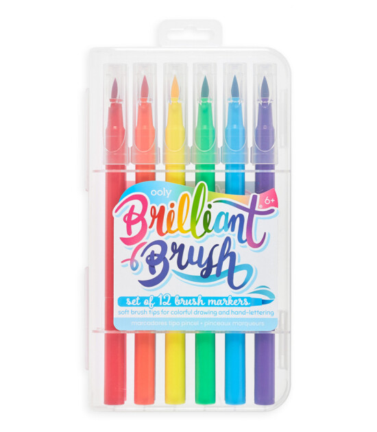 Ooly Brilliant Brush Fırça Uçlu Keçeli Kalem Seti (12 Adet)