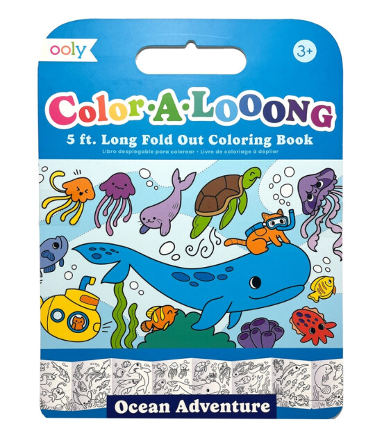 Ooly Color-A-Looong: Fold Out Boyama Kitabı // Ocean Adventure