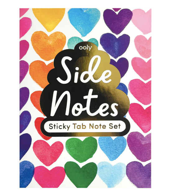 Ooly Side Notes Yapışkanlı Etiket Seti // Rainbow Hearts