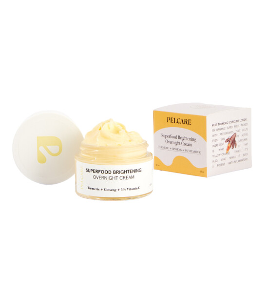 Pelcare Superfood Brighening Overnight Cream (Turmeric+Ginseng+%3 Vitamin C)