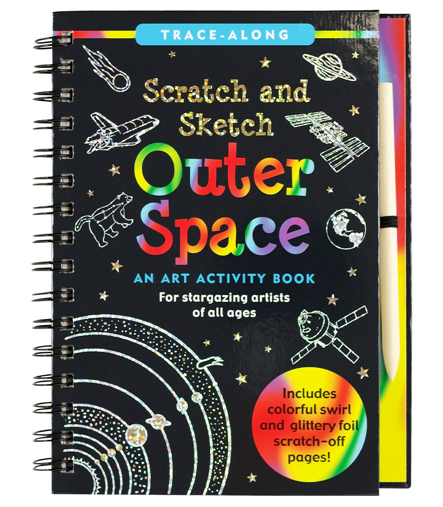 Peter Pauper Press Scratch & Sketch Kazı Öğren Kitap // Outer Space - Keyif  Bebesi