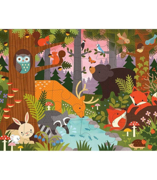 Petit Collage Yer Yapbozu // Enchanted Woodland (24 Parça)