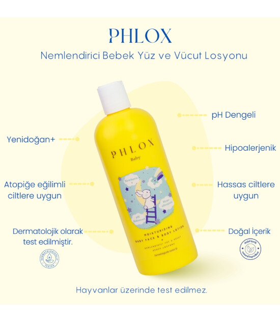 Phlox Baby Nemlendirici Yüz ve Vücut Losyonu