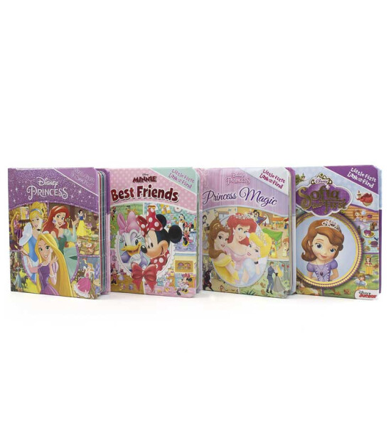 Pi Kids Disney: Little First Look and Find 4 Book Set- Minnie Mouse, Princesses, and More!