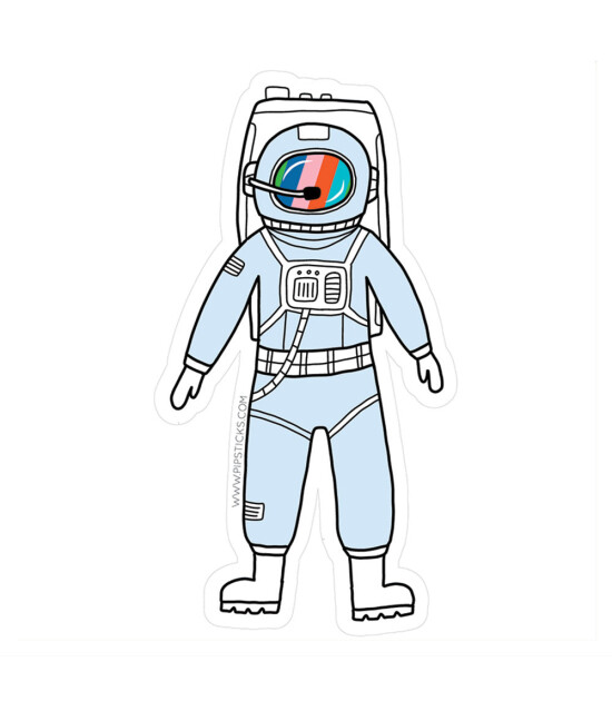 Pipsticks Vinyl Sticker // Astronaut