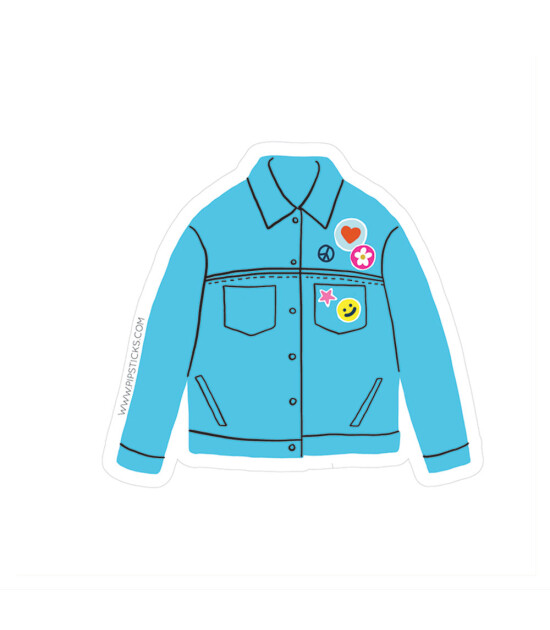 Pipsticks Vinyl Sticker // Denim Jacket