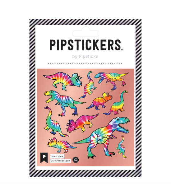 Pipsticks Sticker // Tie Dye T-Rex