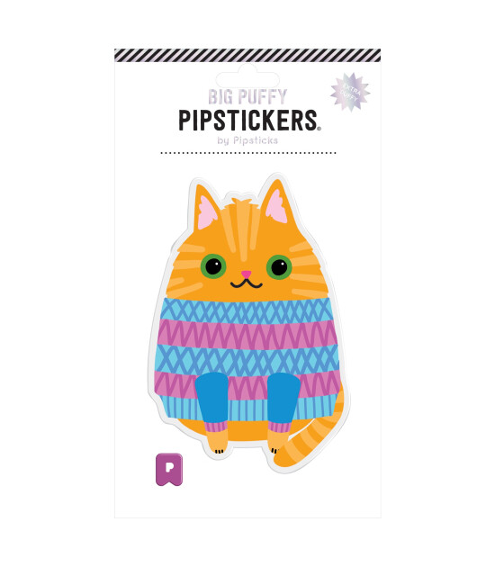 Pipsticks Big Pufft Sticker // Cozy Cat