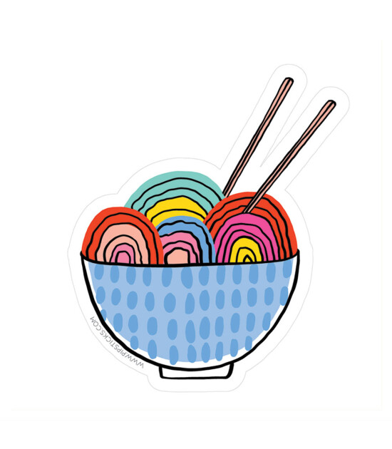 Pipsticks Vinyl Sticker // Bowl Of Love