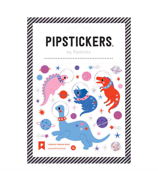 Pipsticks Sticker // Dinosaur Through Space